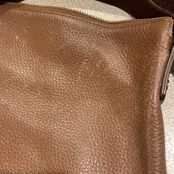 KIKO genuine Pebble brown Leather shoulder crossbody bag adjustable strap - Picture 16 of 16